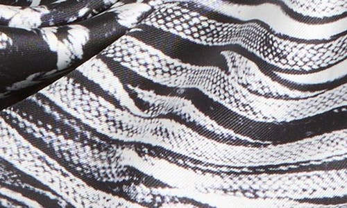 Lafayette 148 Trompe L'oeil Print Silk Twill Scarf In Gray
