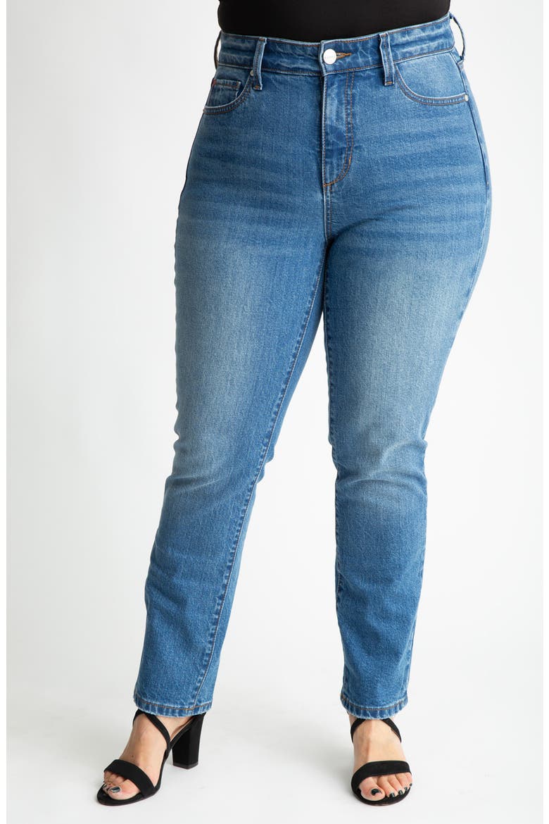 High Waist Ankle Straight Leg Jeans, Main, color, RYLEE
