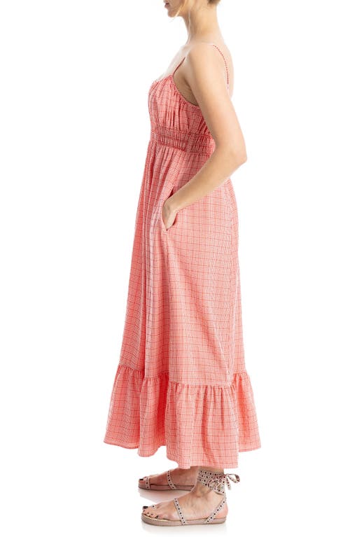 MAX STUDIO MAX STUDIO SMOCKED WAIST MAXI SUNDRESS