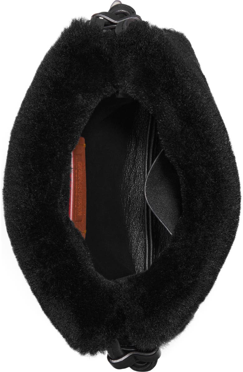COACH Genuine Shearling Drawstring Bag, Alternate, color,