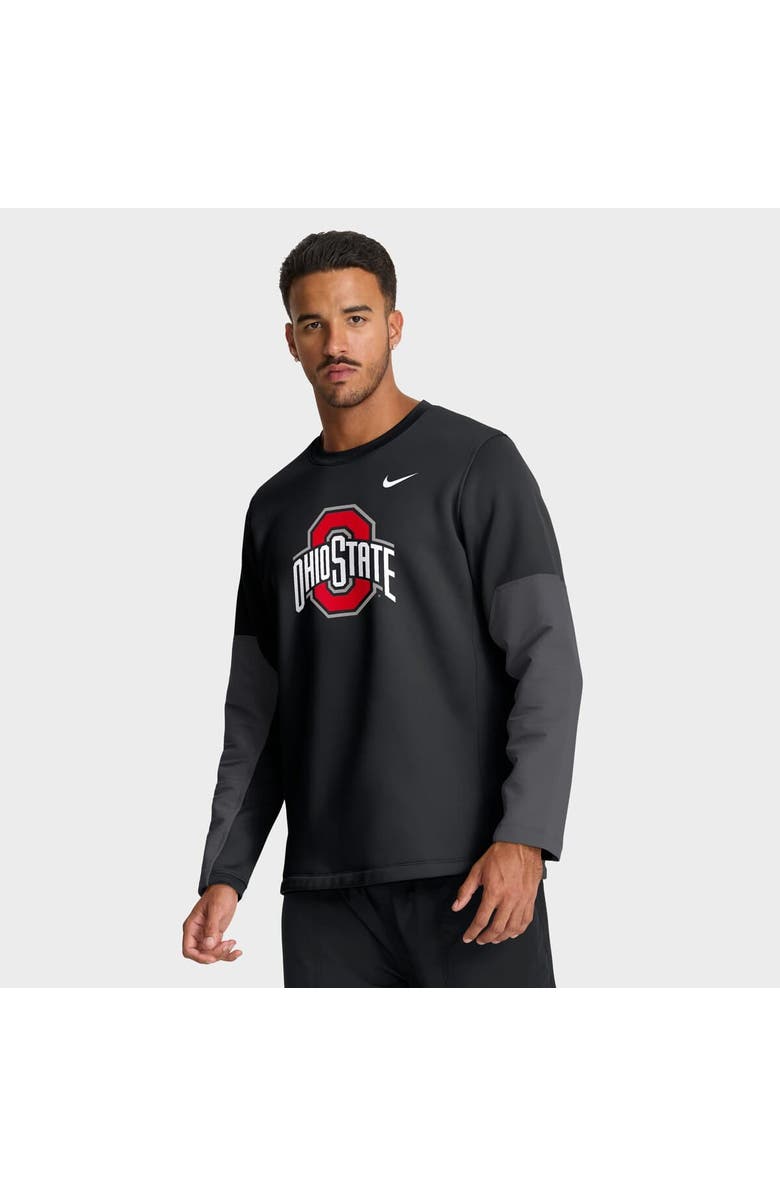 Nike Men's Nike Black Ohio State Buckeyes 2025 Sideline Coach Performance Long Sleeve T-Shirt, Main, color, Black