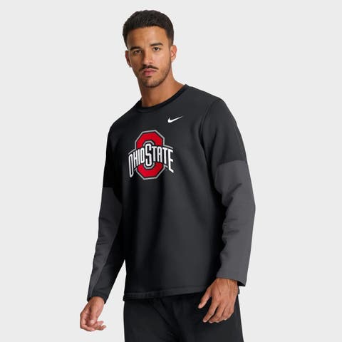 Men's Nike Black Ohio State Buckeyes 2025 Sideline Coach Performance Long Sleeve T-Shirt