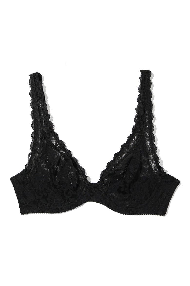 Apex Signature Lace Underwire Bra, Alternate, color, BLACK