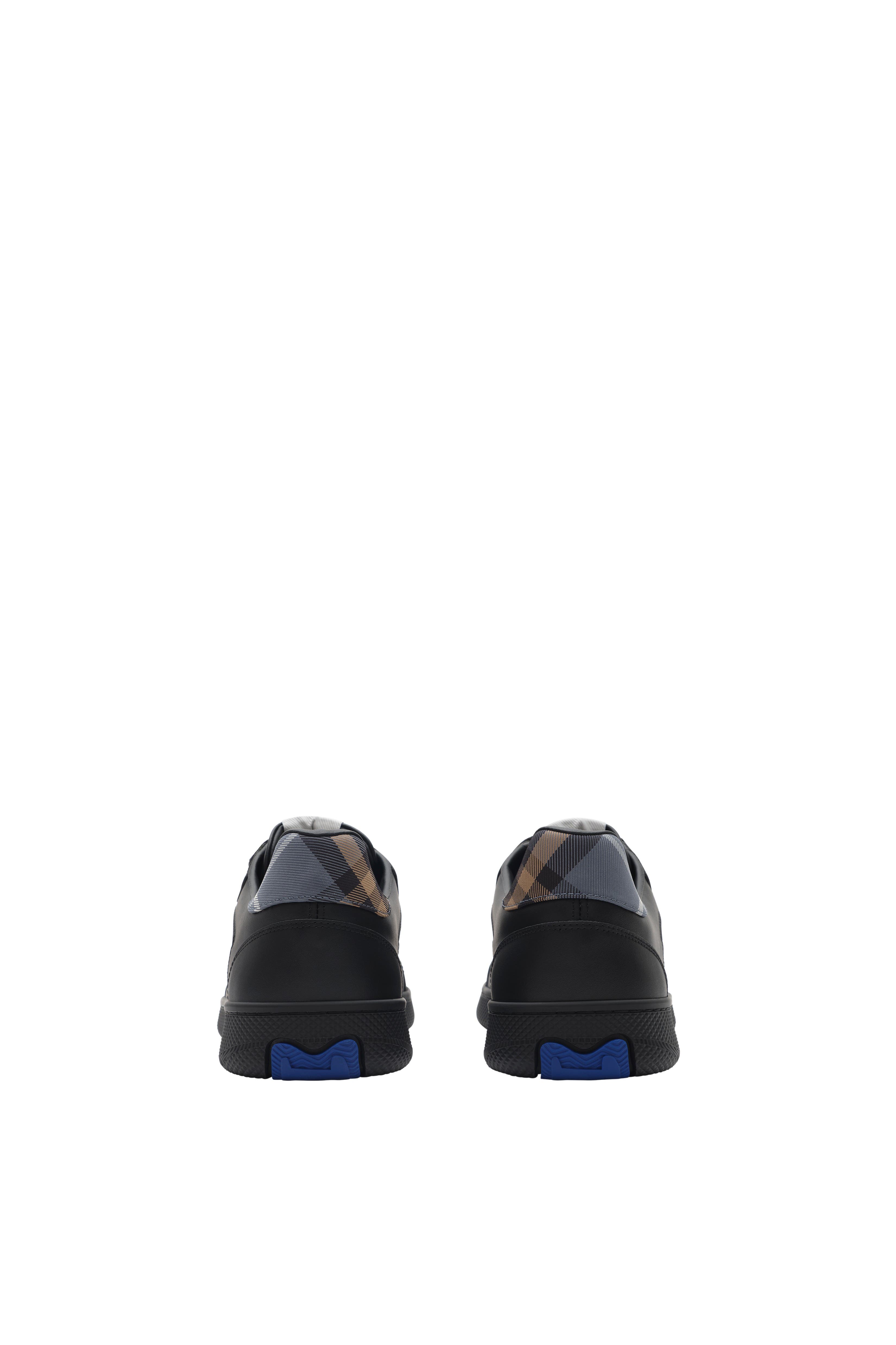 Мужские кроссовки Burberry Leather and Check Terrace Sneakers — фото 3