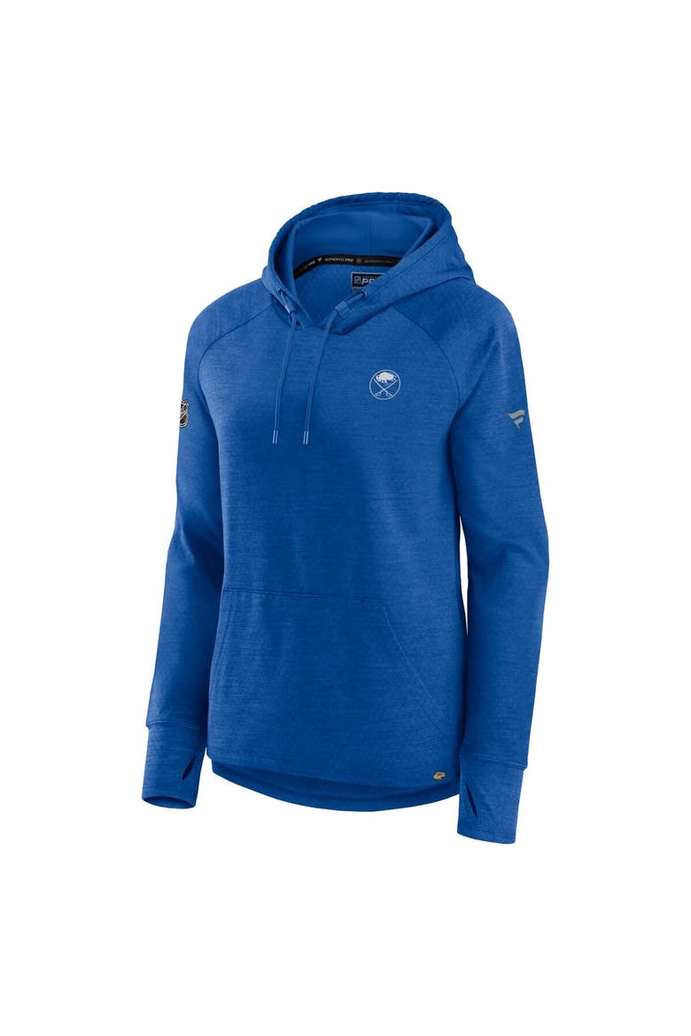 Women's Fanatics Branded  Heather Royal Buffalo Sabres Authentic Pro Pullover Hoodie, Alternate, color, Heather Royal