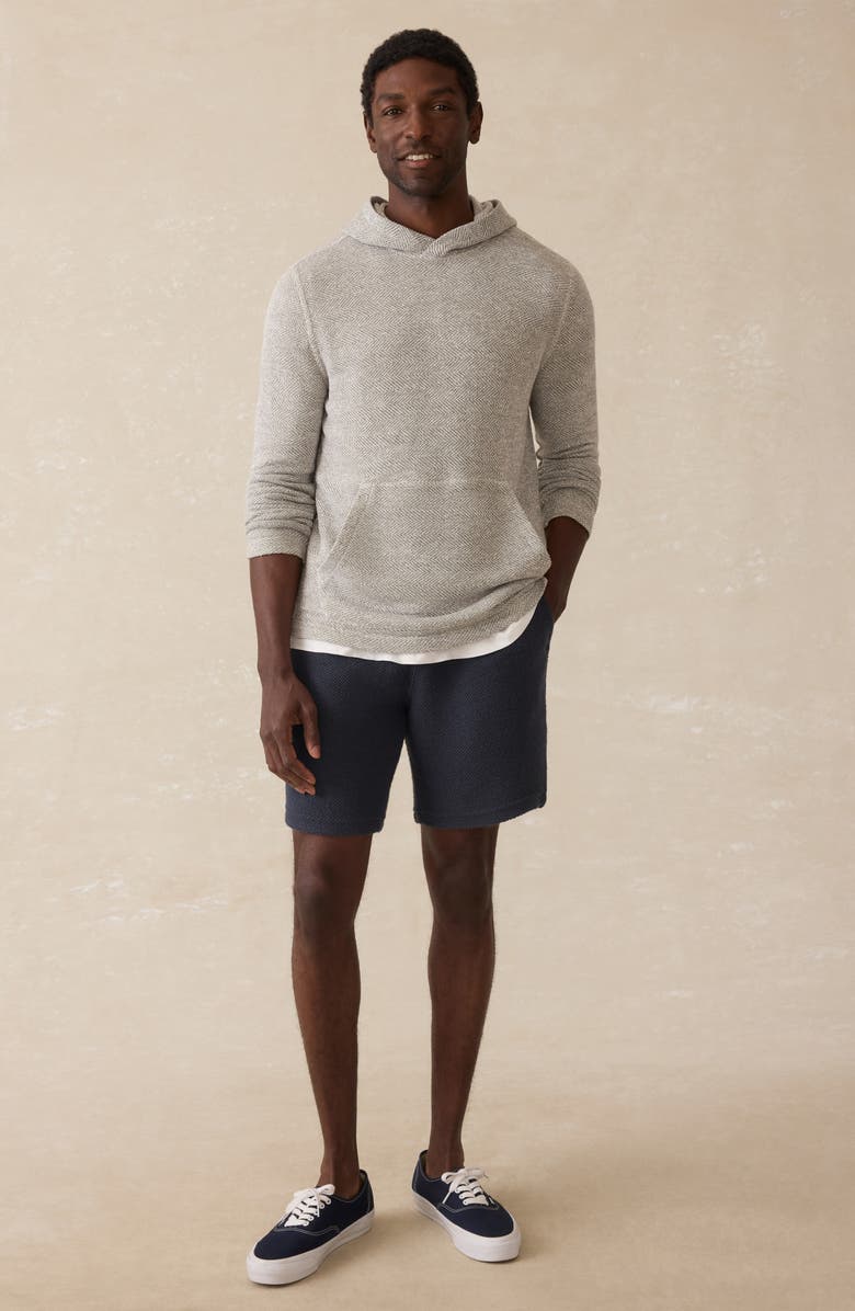 Faherty Whitewater Organic Cotton Blend Hoodie, Alternate, color, Grey Shell Loop