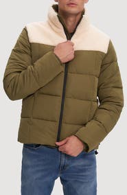 Noize Barry Faux Shearling Puffer Jacket