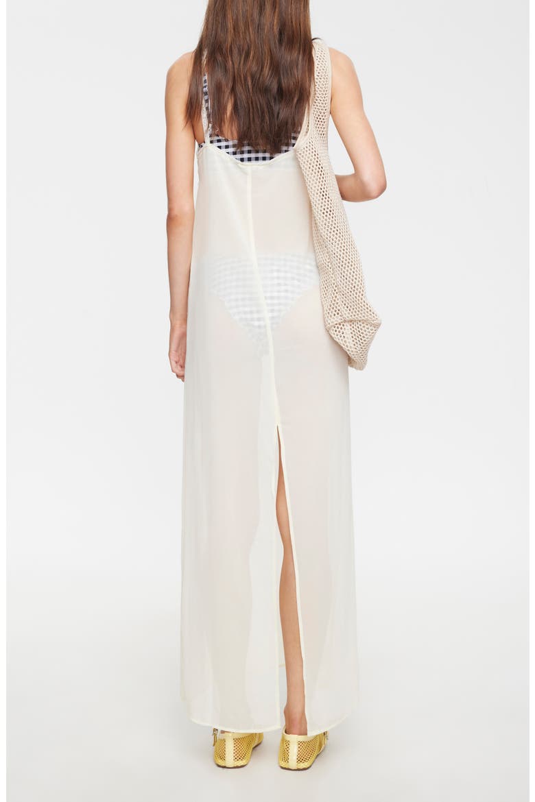 Glacial Sheer Maxi Dress, Alternate, color, BUTTER