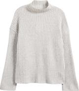 Reformation Lawson Oversize Cashmere Rib Turtleneck Sweater