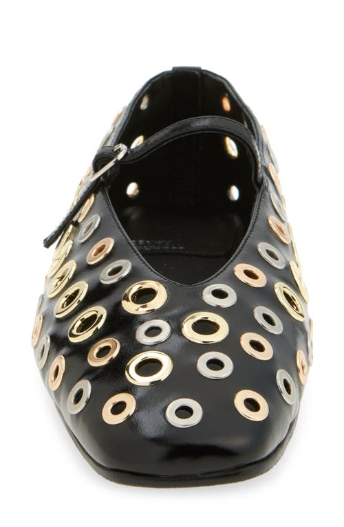 Jeffrey Campbell Galerie Mary Jane Flat In Black Multi