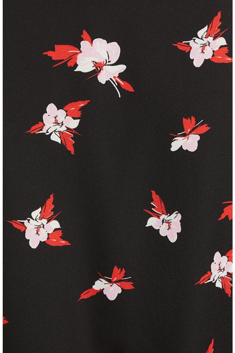 Tie Waist Blouse, Alternate, color, BLACK CHERRY BLOOM FLORAL