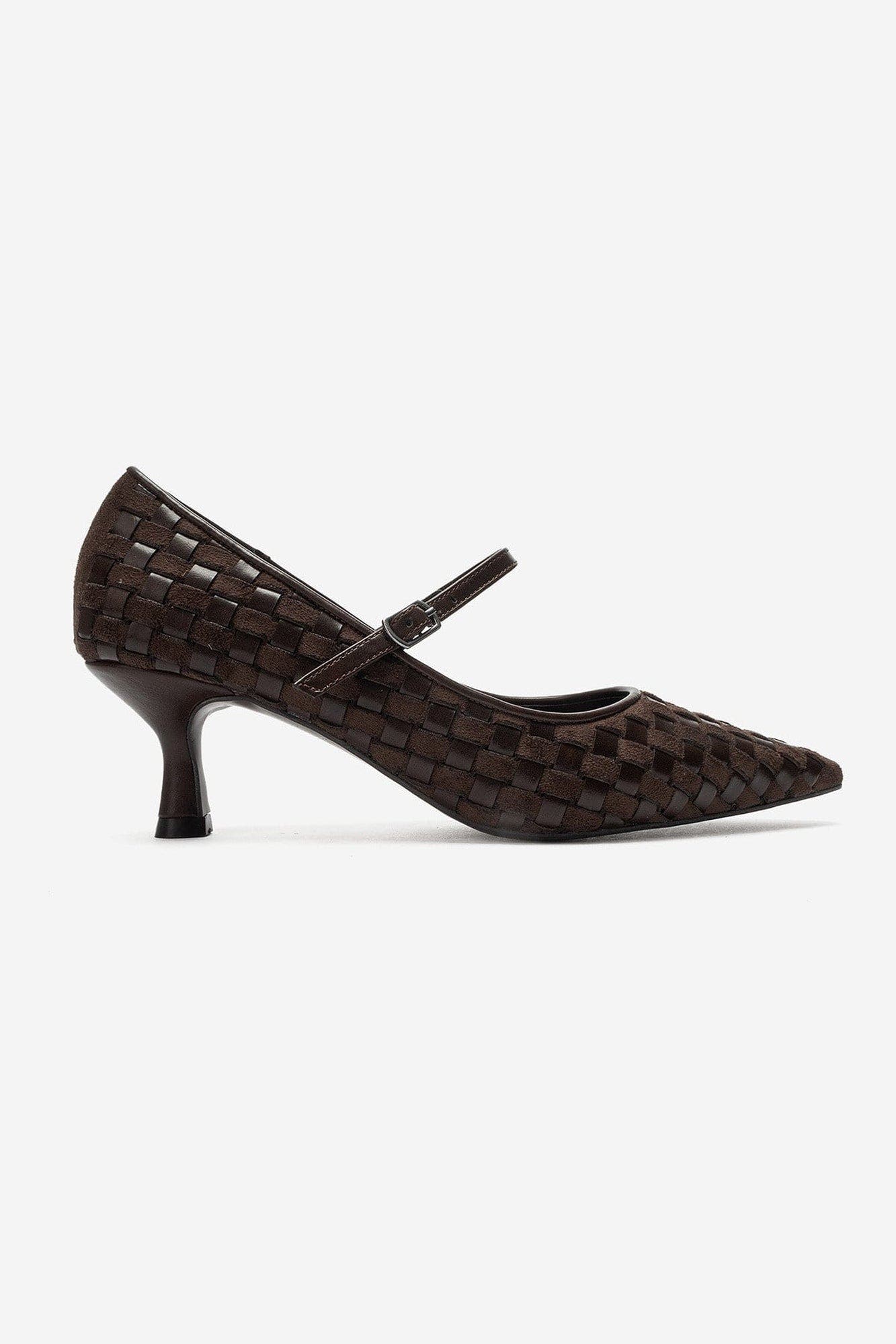 Rhodes Woven Mary Jane Pump, Alternate, color, Brown