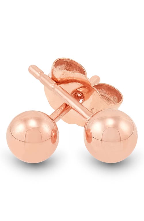 Frankie & Zoe 4mm High Polish Ball Stud Earrings