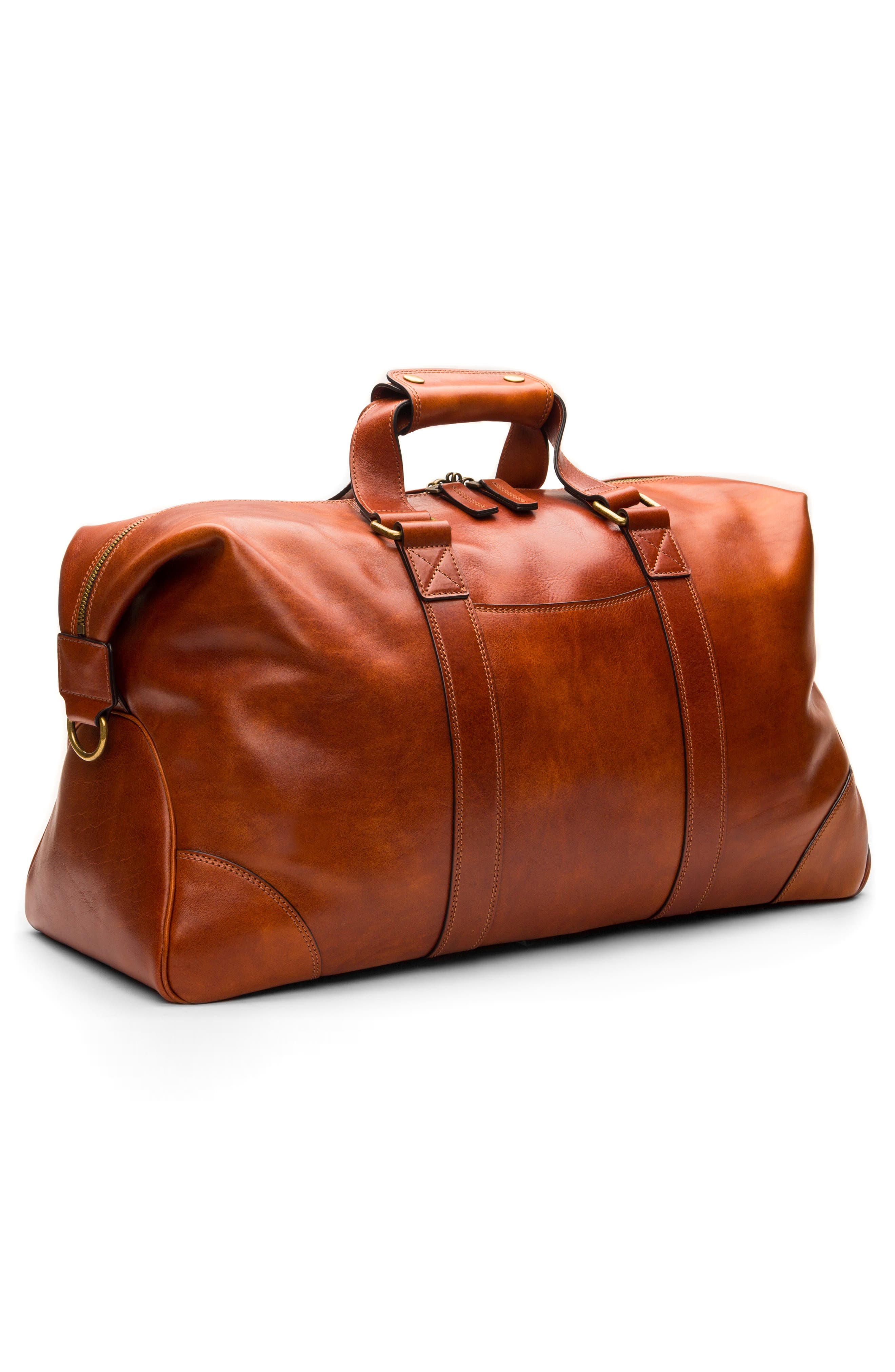 Bosca Leather Duffle Bag, Alternate, color, 