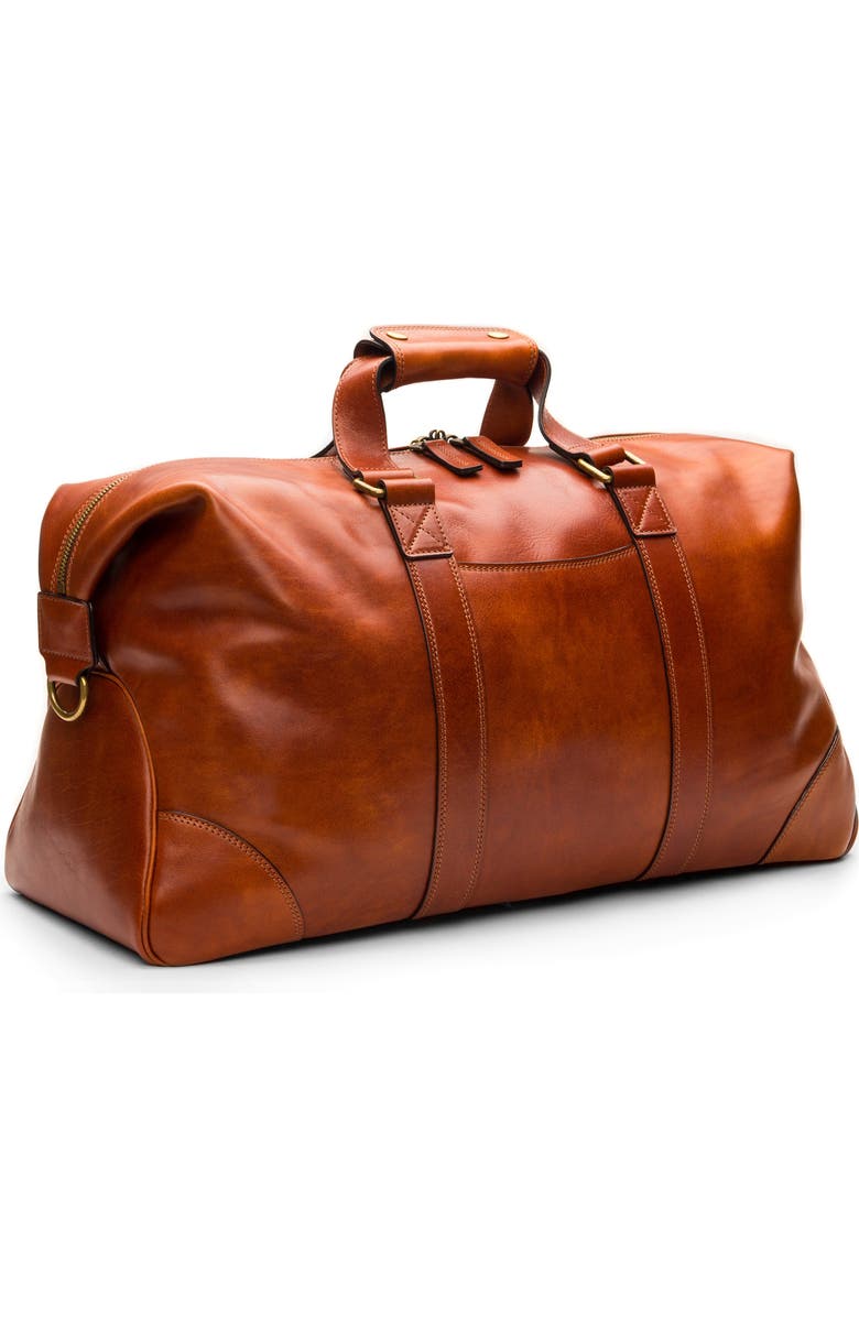 Bosca Leather Duffle Bag, Alternate, color,