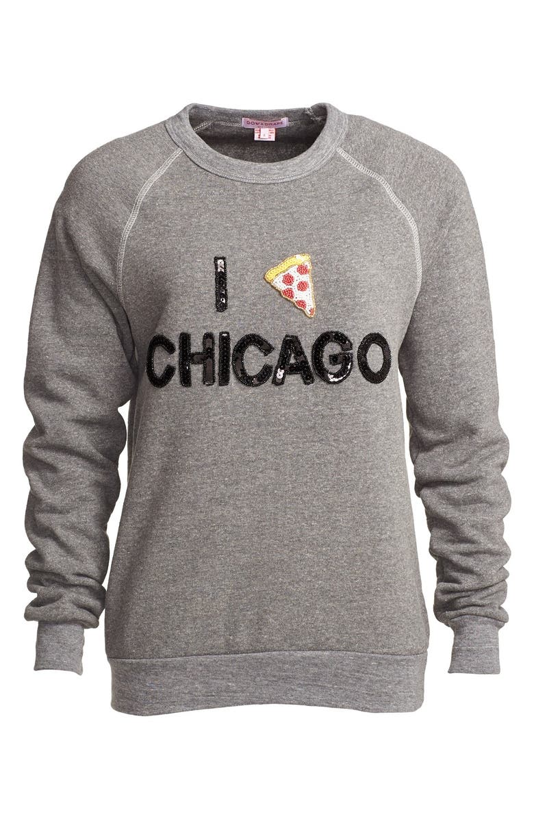 Bow & Drape 'Chicago' Sequin Sweatshirt, Main, color,