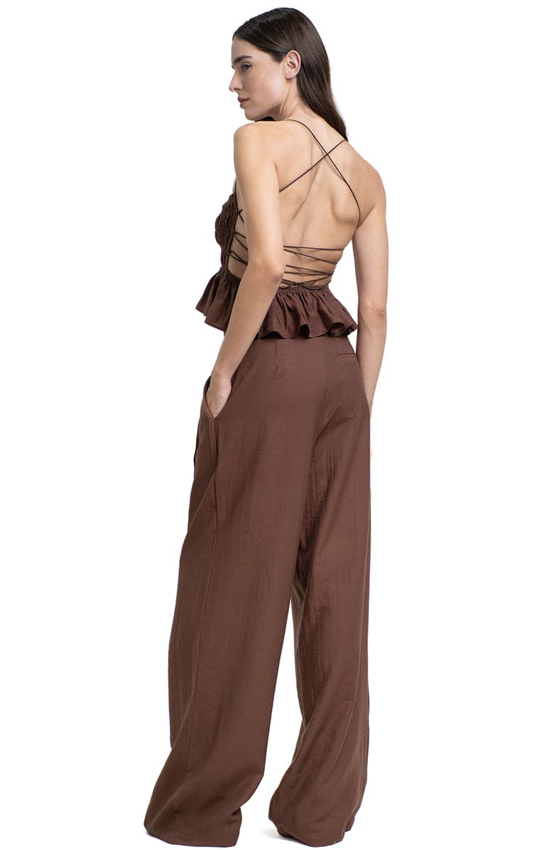 Mother of All Hedi Mid Waist Tailored Pants, Alternate, color, Brown