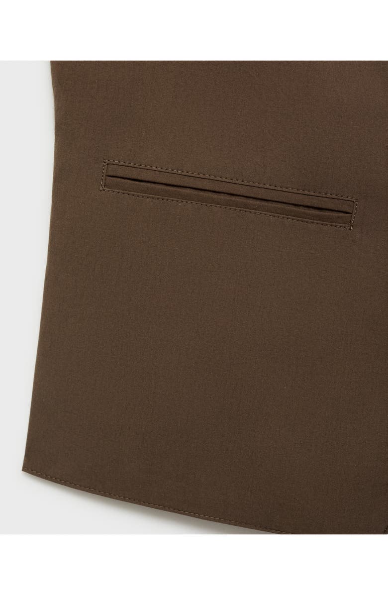 MANGO Cotton Vest, Alternate, color, Brown