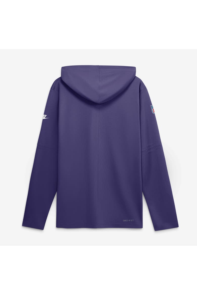 Men's Nike Purple Minnesota Vikings Sideline Alternate Lightweight Long Sleeve Hooded Dri-FIT T-Shirt, Alternate, color, Purple