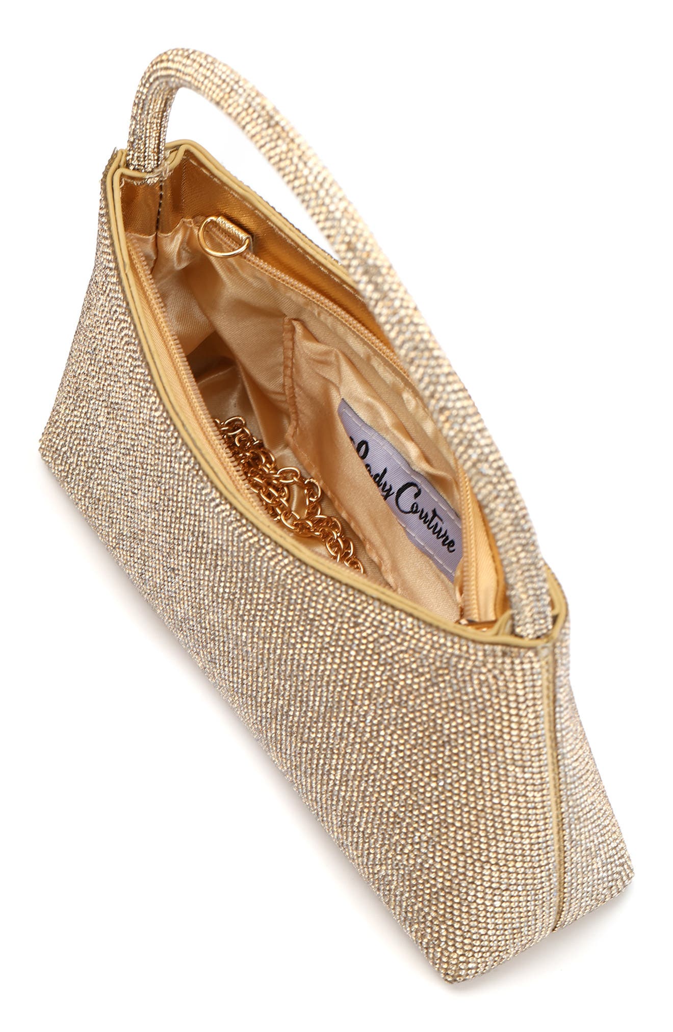 Dressy Rhinestone Top Handle Bag, Alternate, color, GOLD
