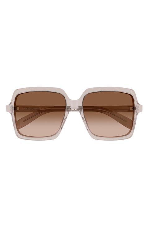 56mm Gradient Square Sunglasses