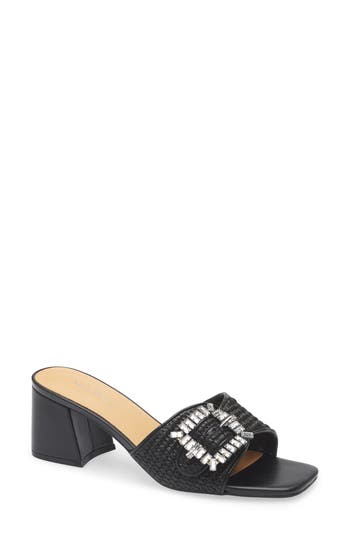 Nine West Geanila Slide Sandal In Black