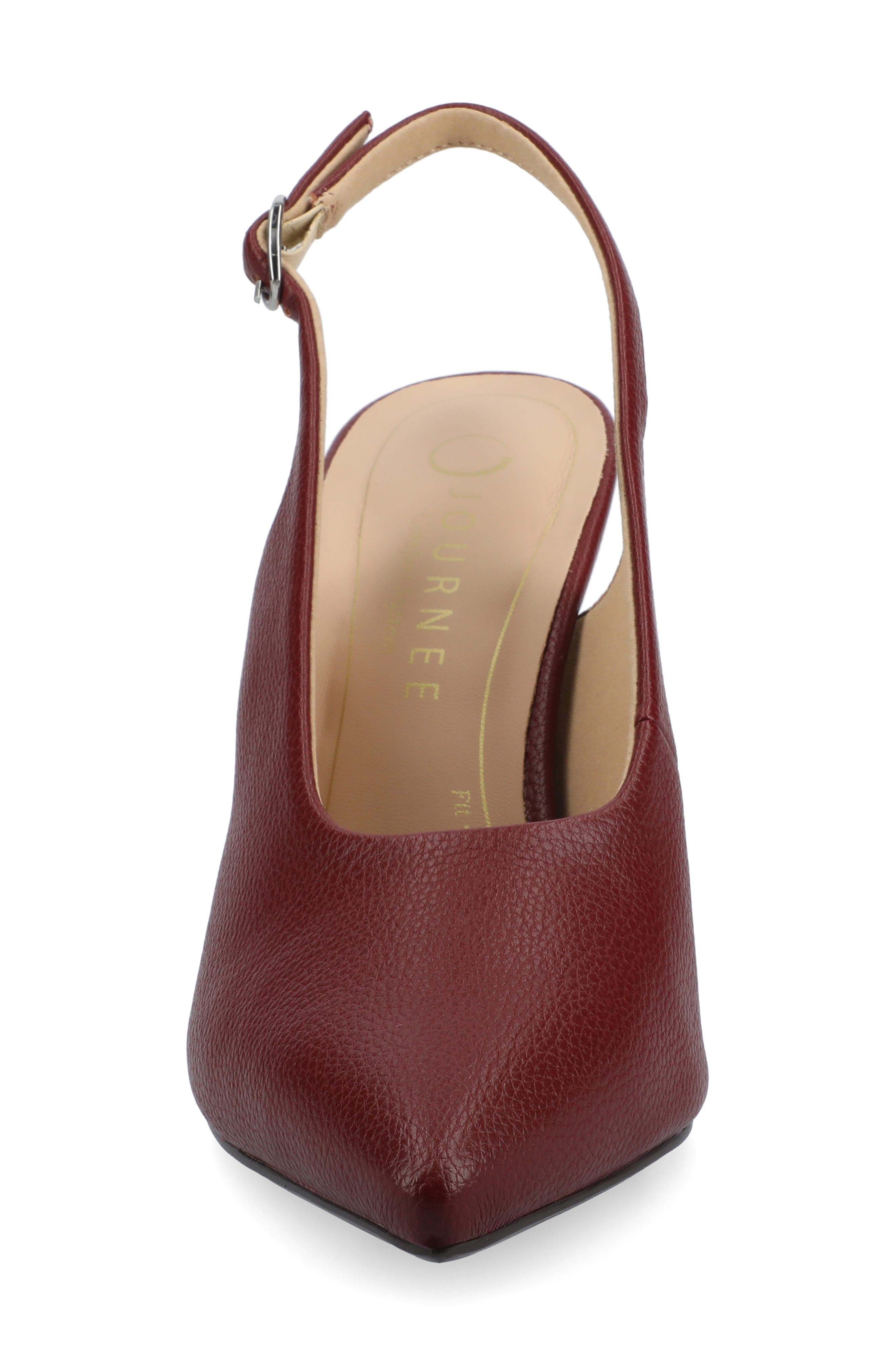 Verena Pointed Toe Slingback Pump, Alternate, color, OXBLOOD