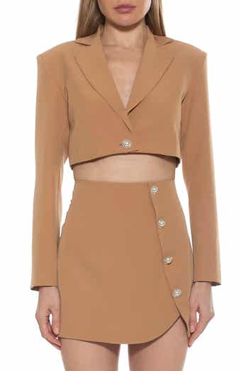 Alexia Admor Jane Cropped Long Sleeve Jacket