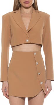 Alexia Admor Jane Cropped Long Sleeve Jacket