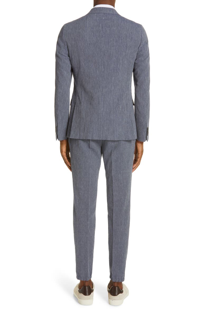 D8 Seersucker Suit, Alternate, color, NAVY