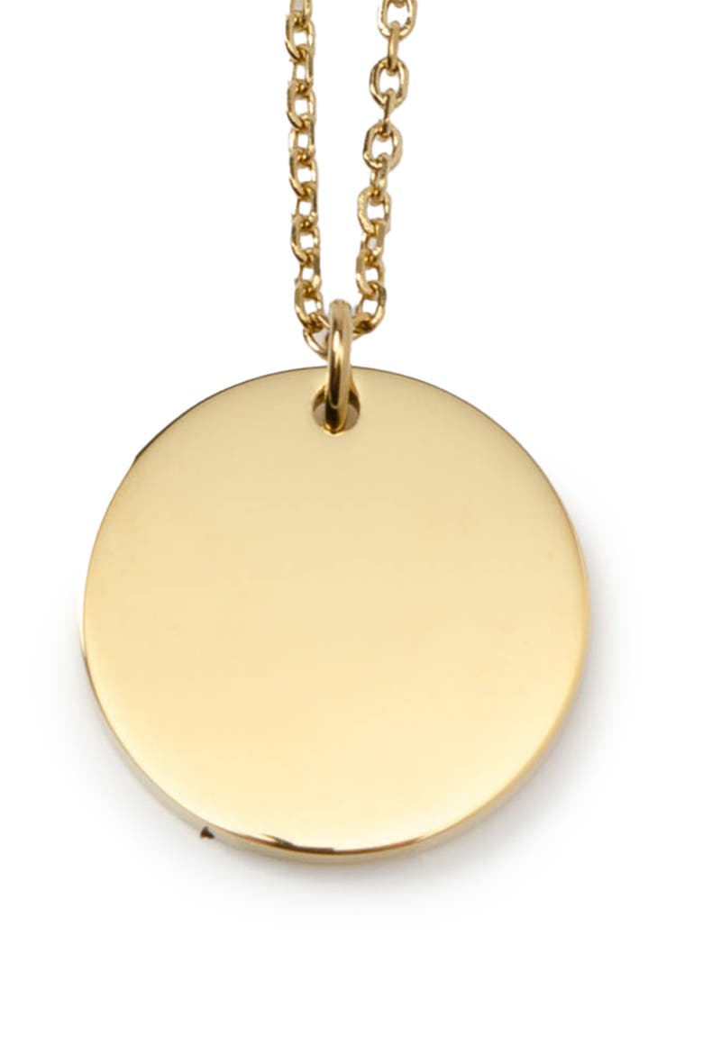 Men's Engravable Goldtone Pendant Necklace, Alternate, color, GOLD