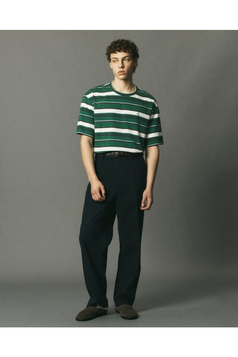 le PÈRE Green Striped Tommy Tee, Alternate, color, Green/Ecru Stripe
