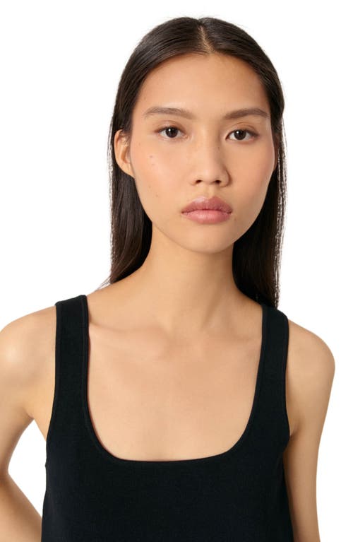 Maje Knitted Tank Top In Black