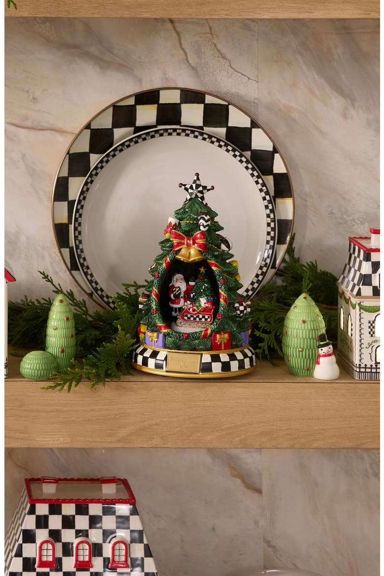 Courtly Christmas Tree & Santa Musical Display, Alternate, color, COURTLY