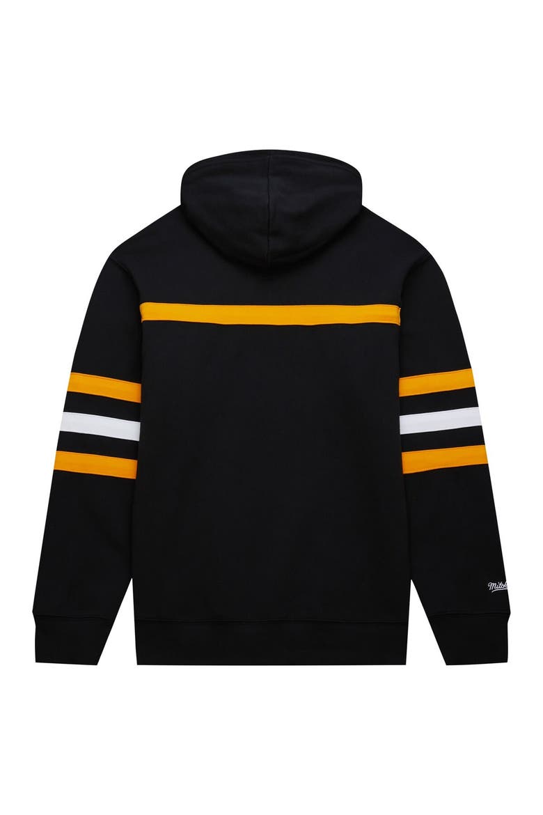 Men's Mitchell & Ness Black Boston Bruins Head Coach Pullover Hoodie, Alternate, color, Black