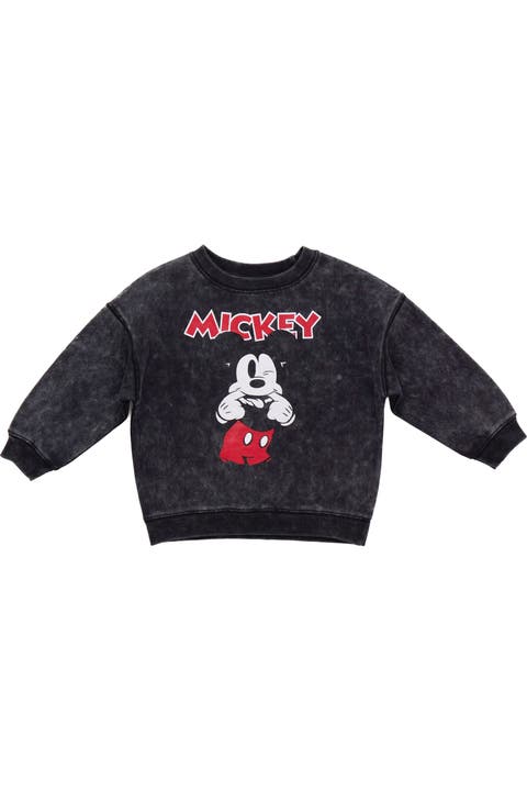 Mickey Mouse Mineral Wash French Terry Pullover Sweatshirt