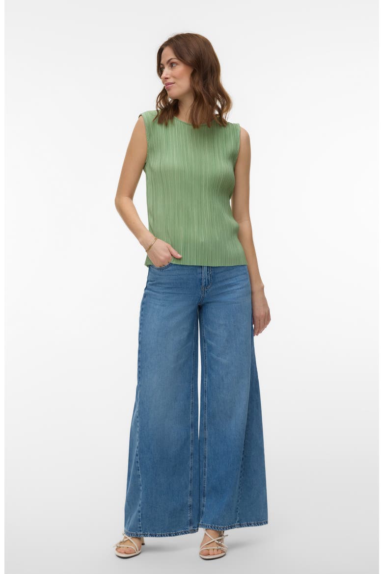Alene Plissé Pleat Shell, Alternate, color, MISTLETOE