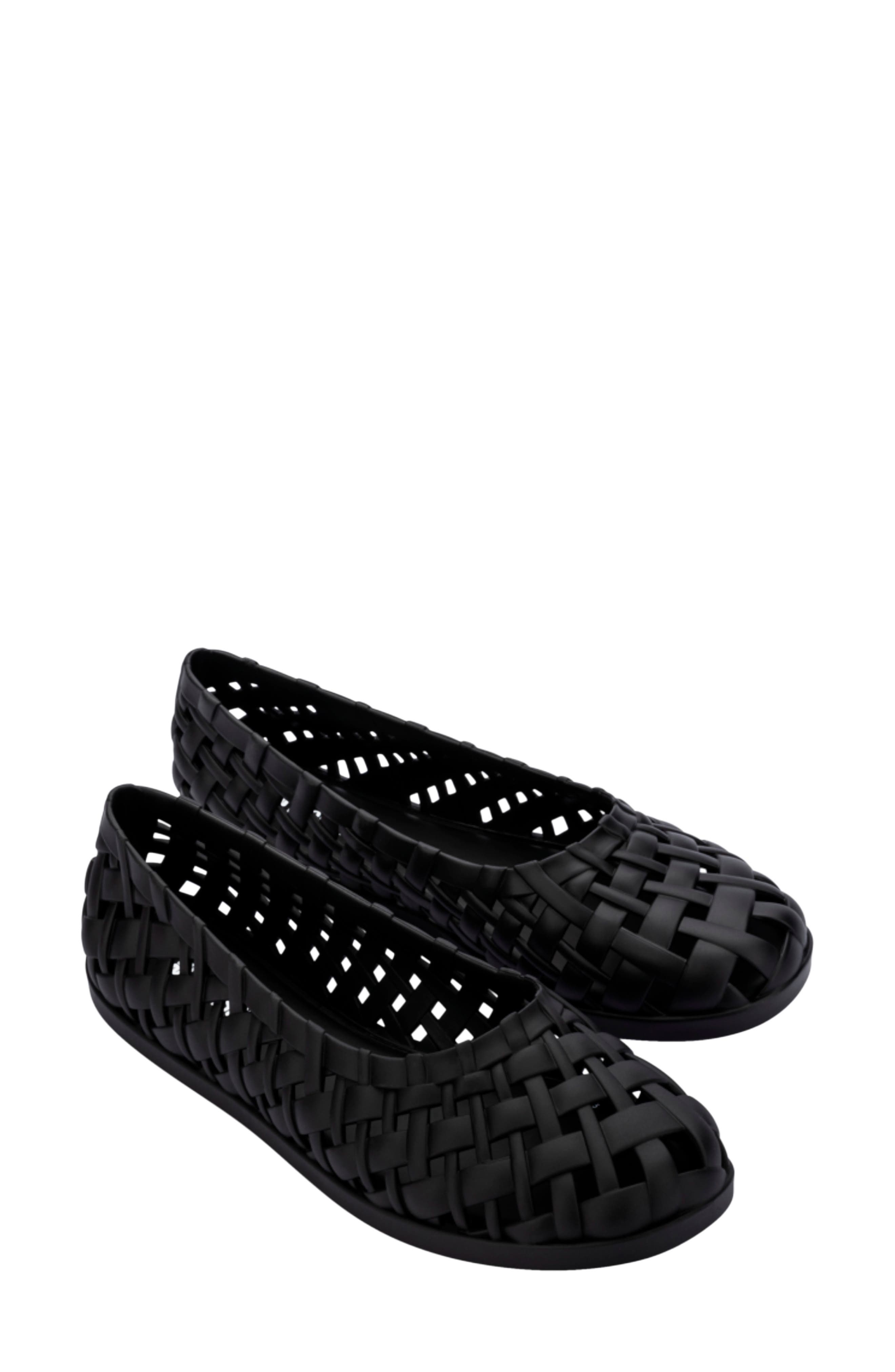 Melissa Possession Water Resistant Jelly Ballet Flat, Main, color, Black