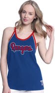 G-III 4HER BY CARL BANKS Women's G-III 4Her by Carl Banks Royal Texas Rangers Curveball Racerback Tank Top