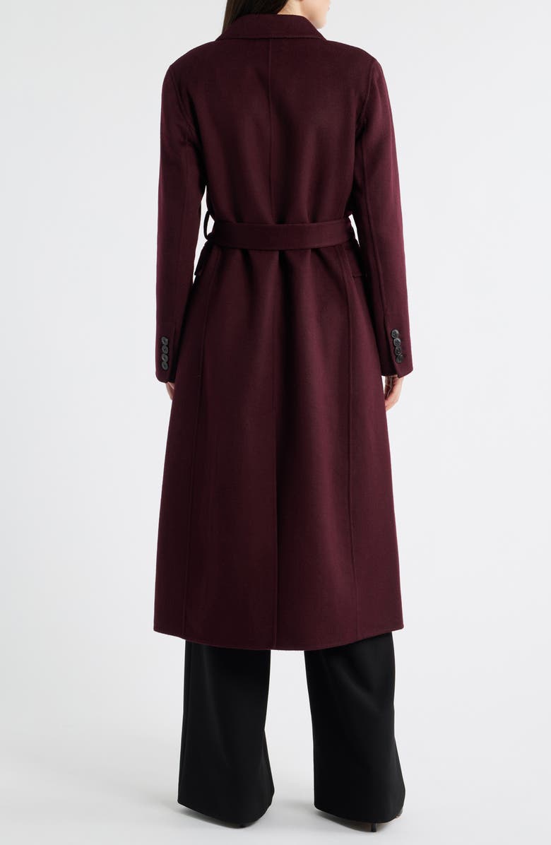 Reiss Brogan Wool Blend Coat, Alternate, color, Burgundy