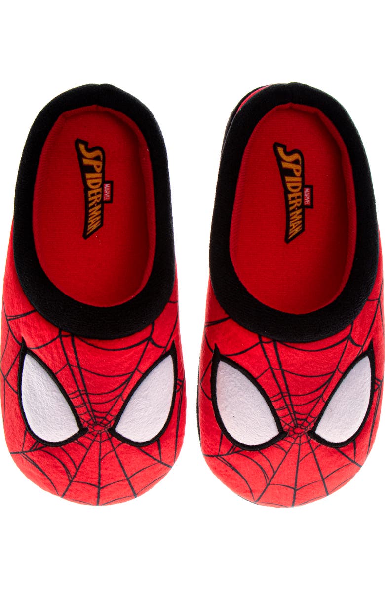 Spider-Man Marvel Spiderman Slippers - Cozy, Plush, and Fun House Shoes, Main, color, Red