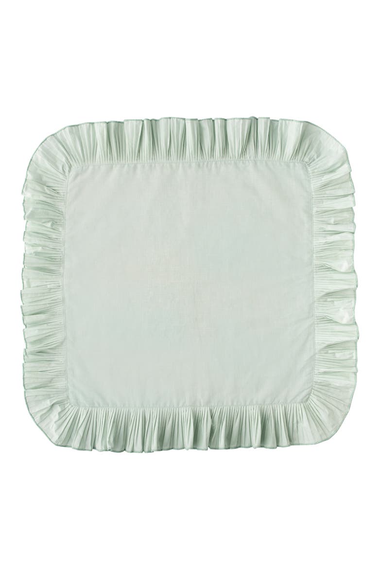 Mademoiselle Ruffle Cotton Blend Napkin, Alternate, color, SAGE