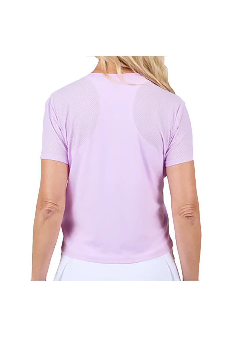 Staples Mesh Short Sleeve Womens Tennis Shirt, Alternate, color, Lavender