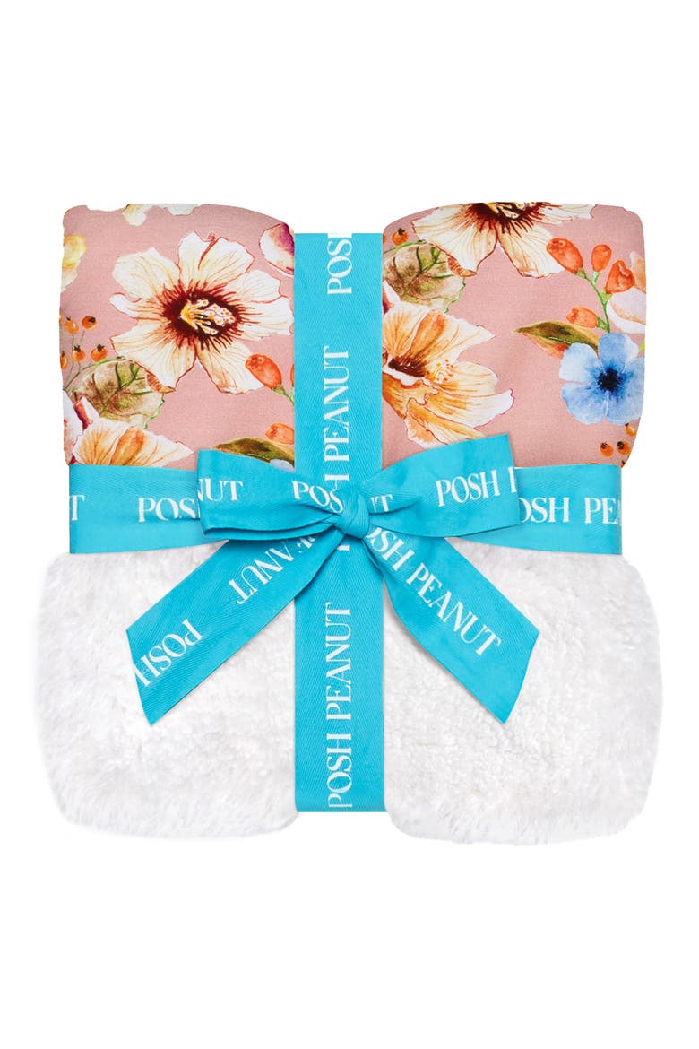 Miranda Patoo Plush Reversible Blanket (Nordstrom Exclusive), Main, color, OPEN PINK