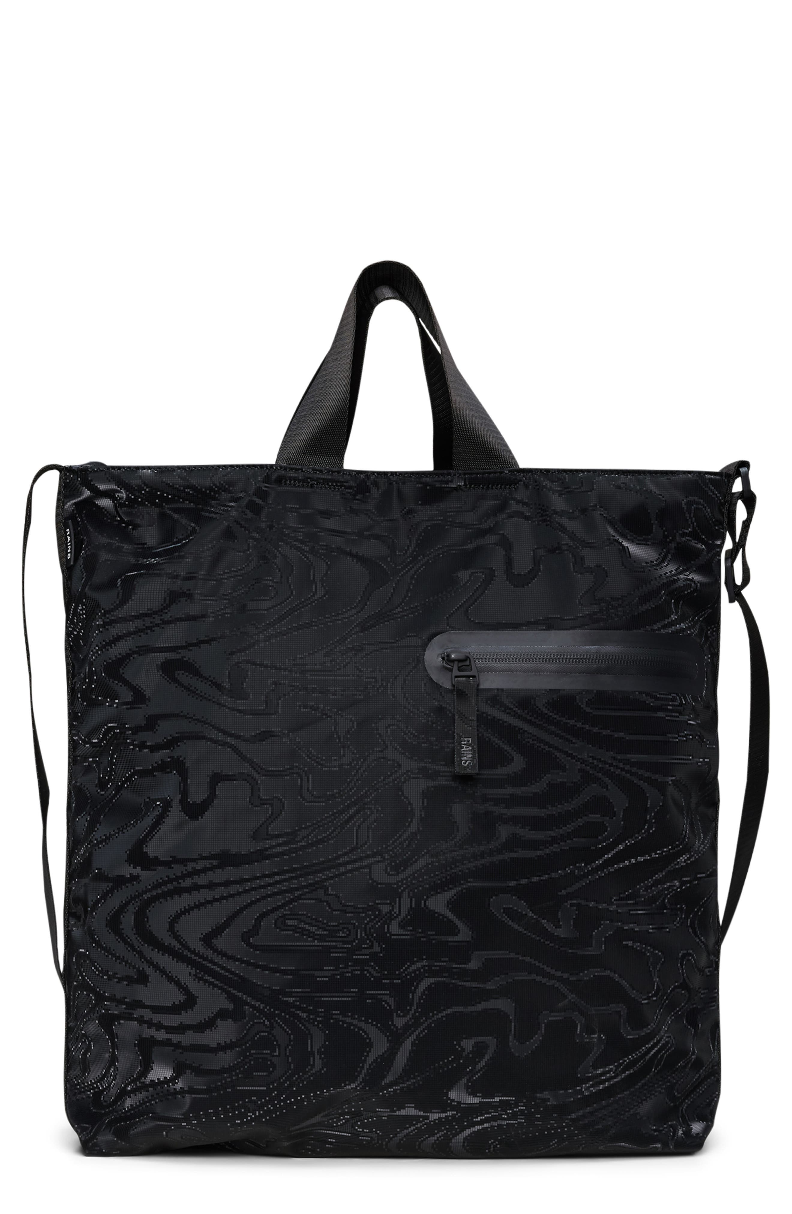 Rains Dash Waterproof Coated CanvasTote, Main, color, Amp