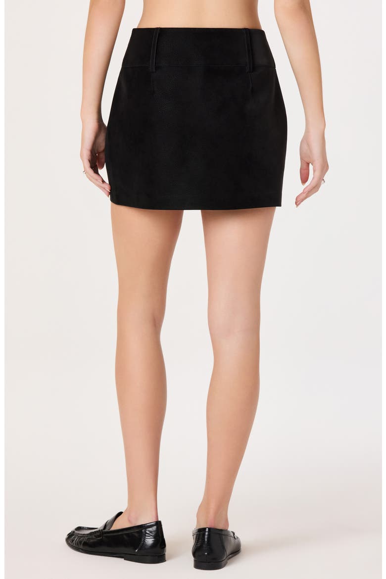 Arielle Faux Leather Skort, Alternate, color, BLACK