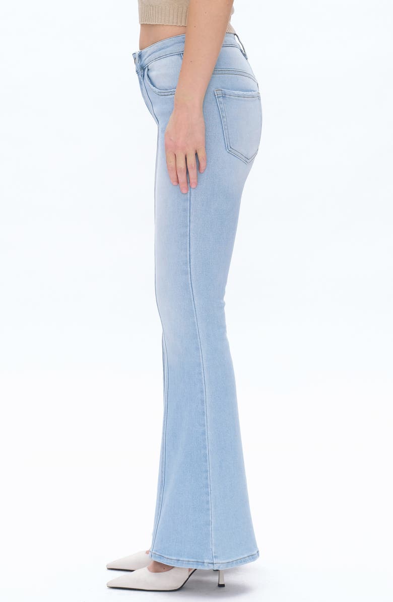 Bayeas Seamed High Waist Flare Jeans, Alternate, color, Light Blue