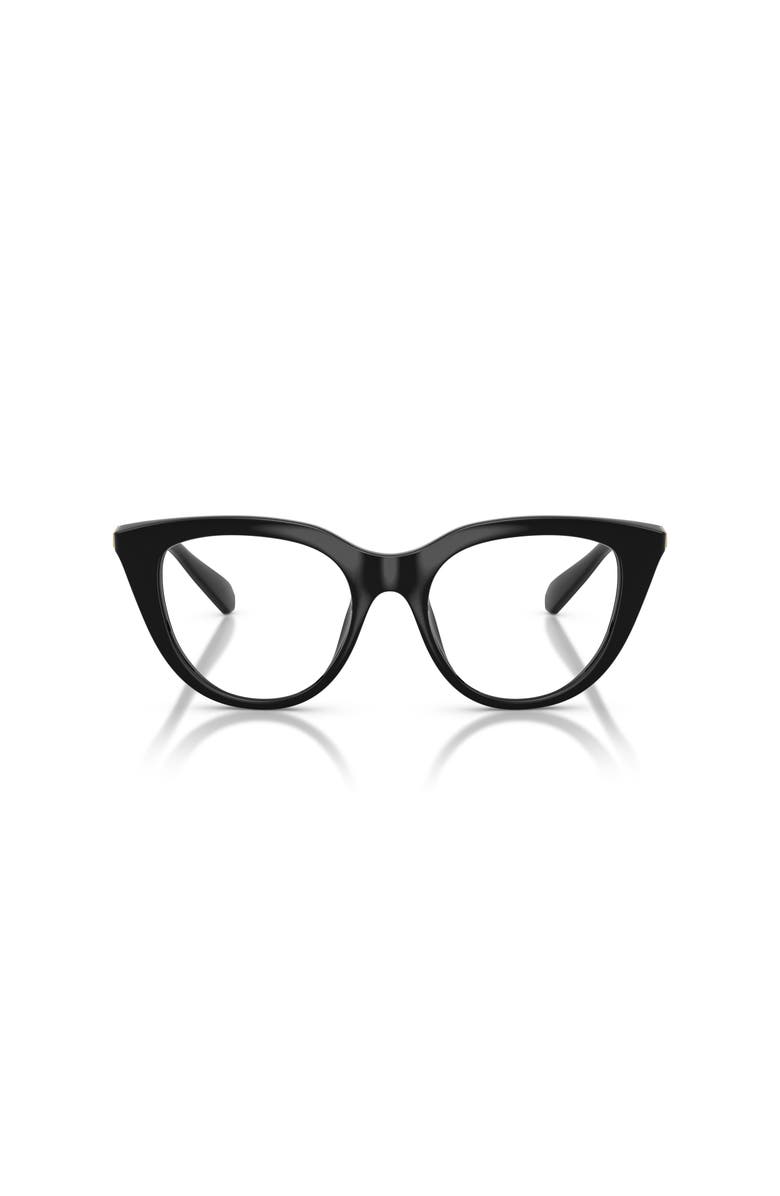 Swarovski 49mm Cat Eye optical glasses, Alternate, color, Black