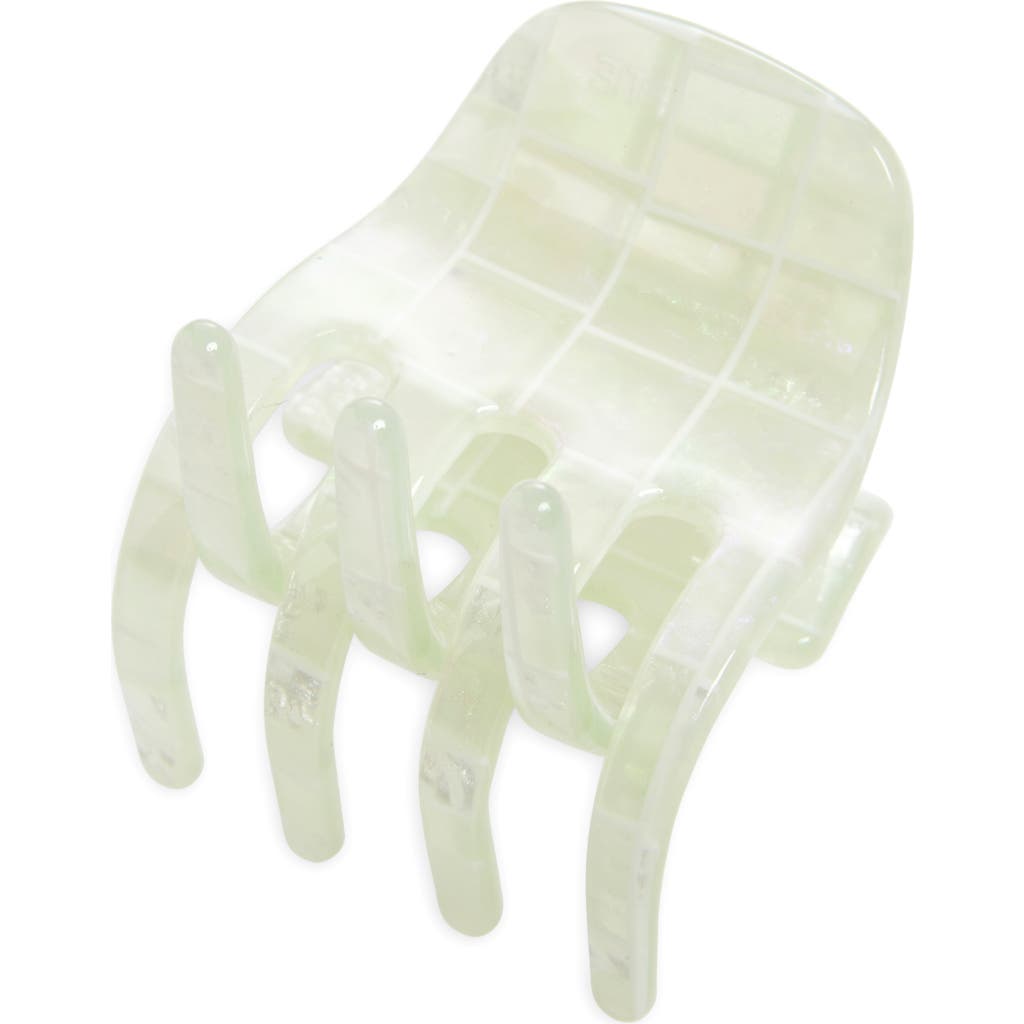 Machete Mini Claw Clip In Mint Shell Checker