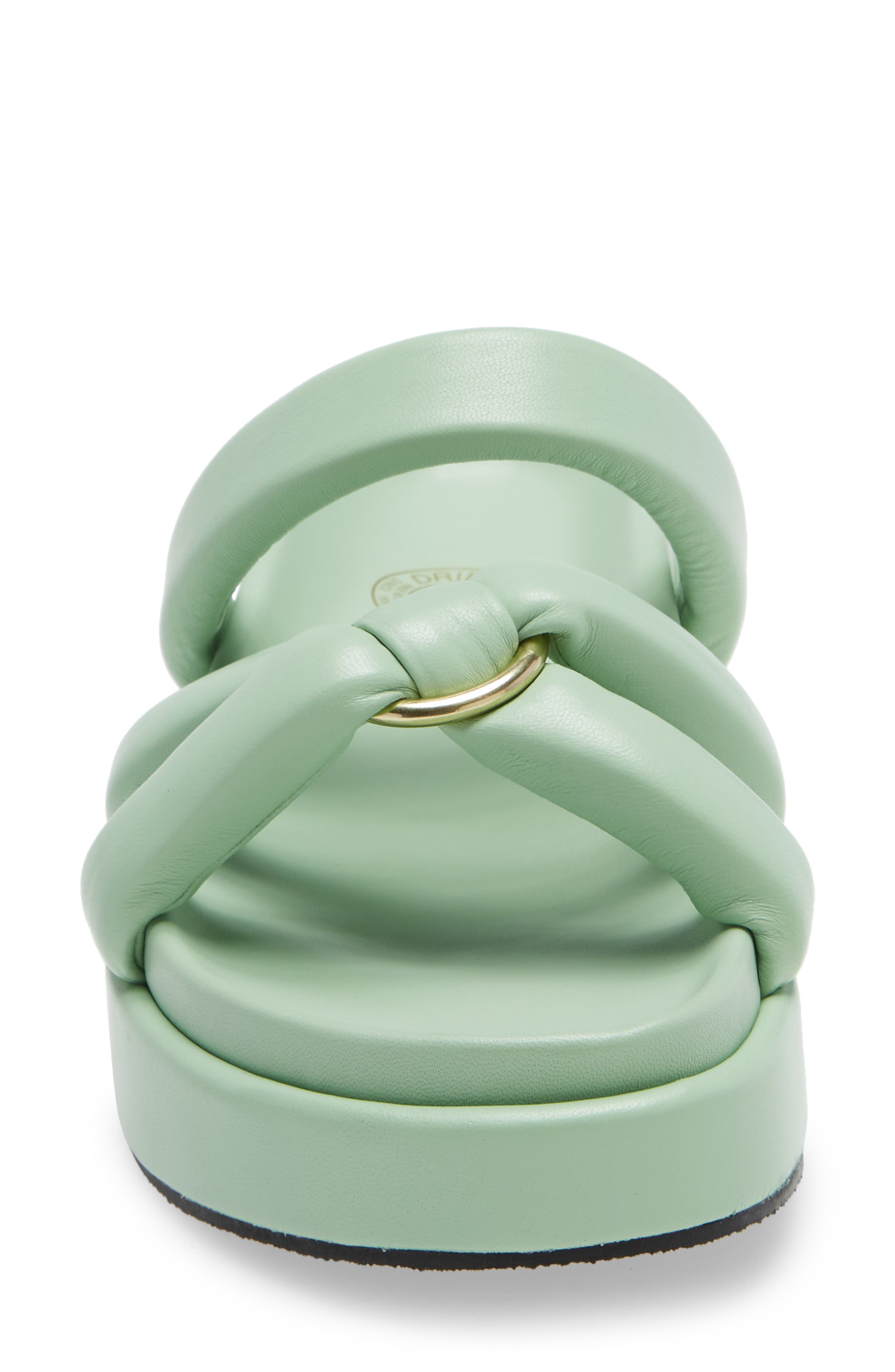 Dries Van Noten Puffy Strap Flatform Leather Sandal, Alternate, color, 